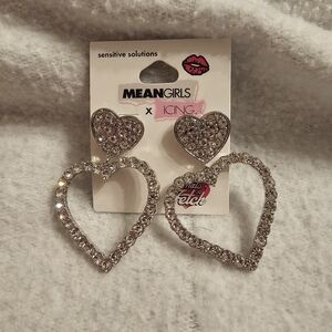 Mean Girls x Icing Giant Heart Post and Dangle Earrings